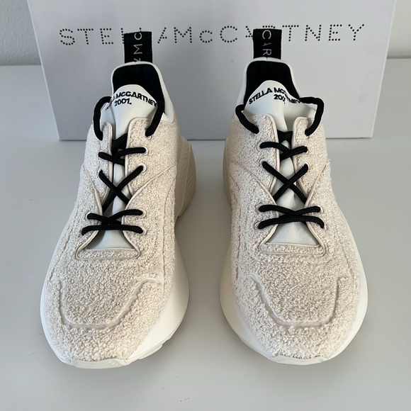 NWT NIB new Stella McCartney Eclypse sneaker trainer white ecru Size IT 40 US 10 - Picture 3 of 14